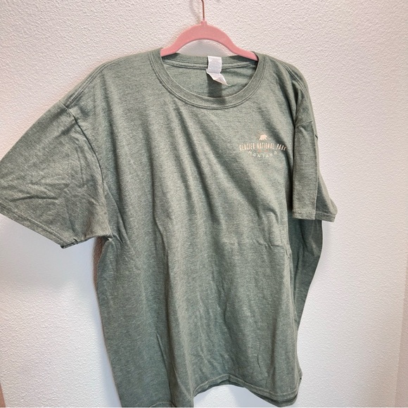4/$20 X-Large Green Glacier National Park T-Shirt 0028 - Picture 2 of 7
